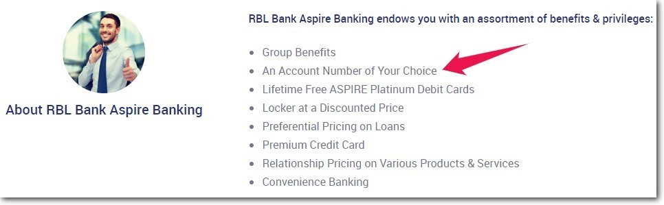 Choosing your RBL Bank Account Number