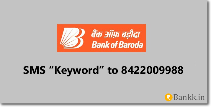 Bank of Baroda SMS Banking Keywords