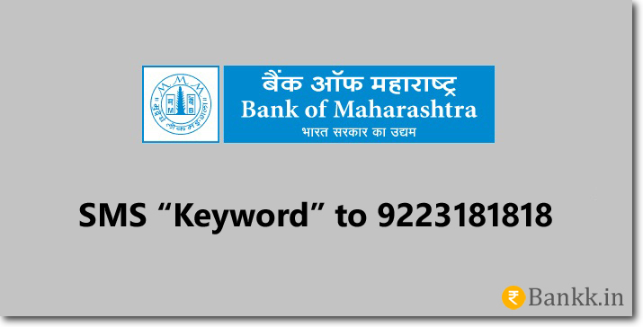 Bank of Maharashtra SMS Banking Keywords