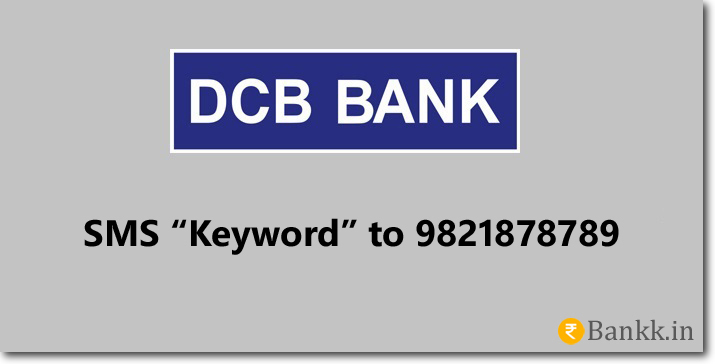 DCB Bank SMS Banking Keywords