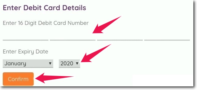 Enter your Card Details - AU Small Finance Bank