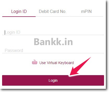 Login Page - Axis Bank