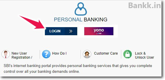 Login into your SBI Internet Banking Account