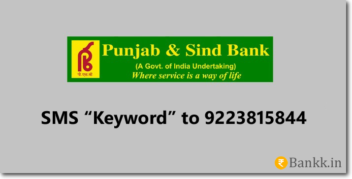 Punjab and Sind Bank SMS Banking Keywords