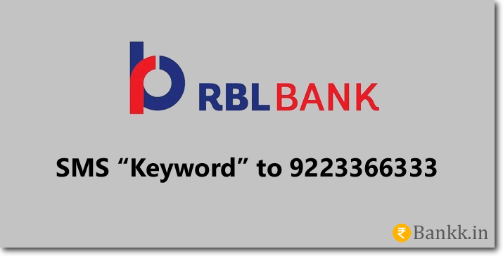 RBL Bank SMS Banking Keywords