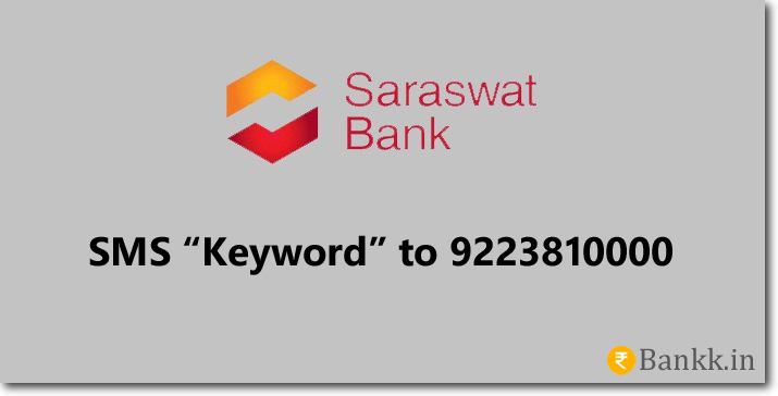 Saraswat Bank SMS Banking Keywords