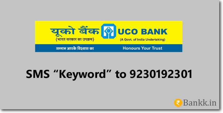 UCO Bank SMS Banking Keywords