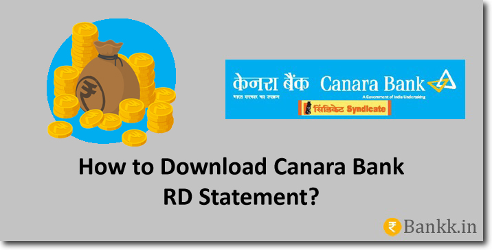 Download Canara Bank RD Statement