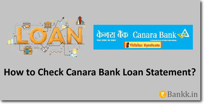 Canara Bank Loan Statement